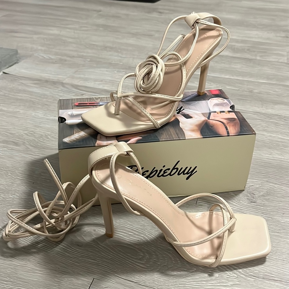 Lace Up Heeled Sandal
